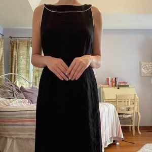 Perfect Black Dress with White Piping